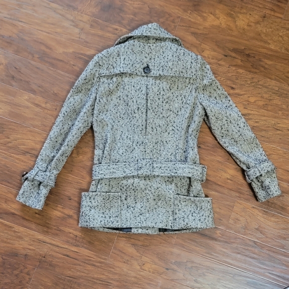 MODA International Black & White Wool Dressy Button Up Jacket Size Small - Picture 3 of 11